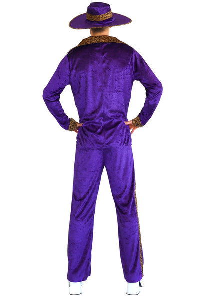 80's Pimp Suit Purple with Leopard Print