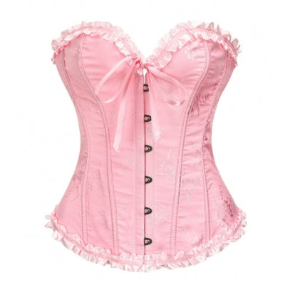 Baby Pink Busk Closure Corset