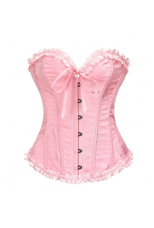 Baby Pink Busk Closure Corset