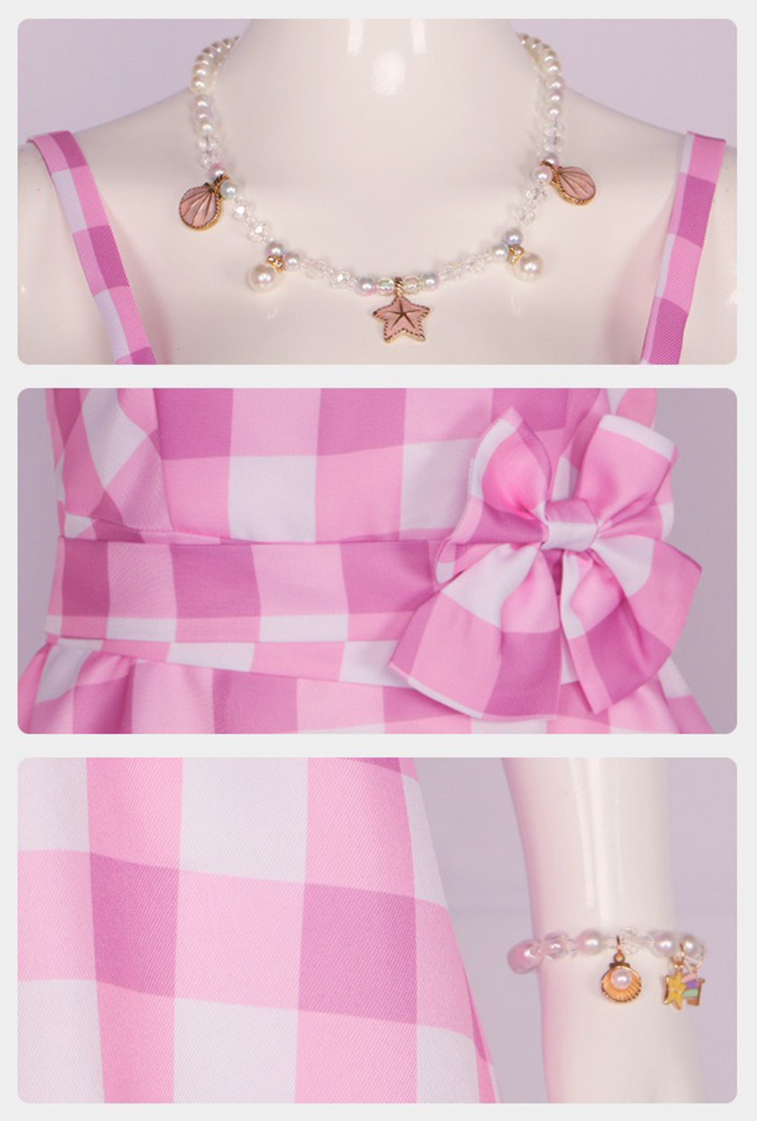 Barbie Pink Gingham Dress Cosplay