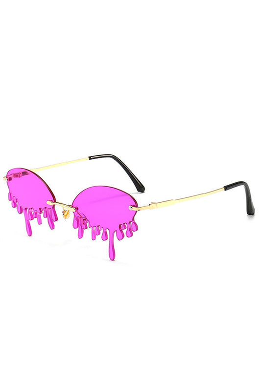 Fashion Hot Pink Drip Sunglasses