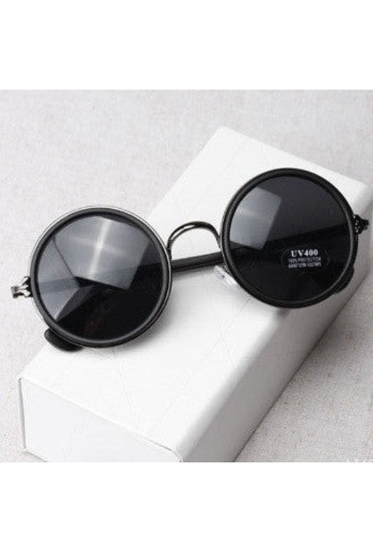 Black Round Steampunk Glasses