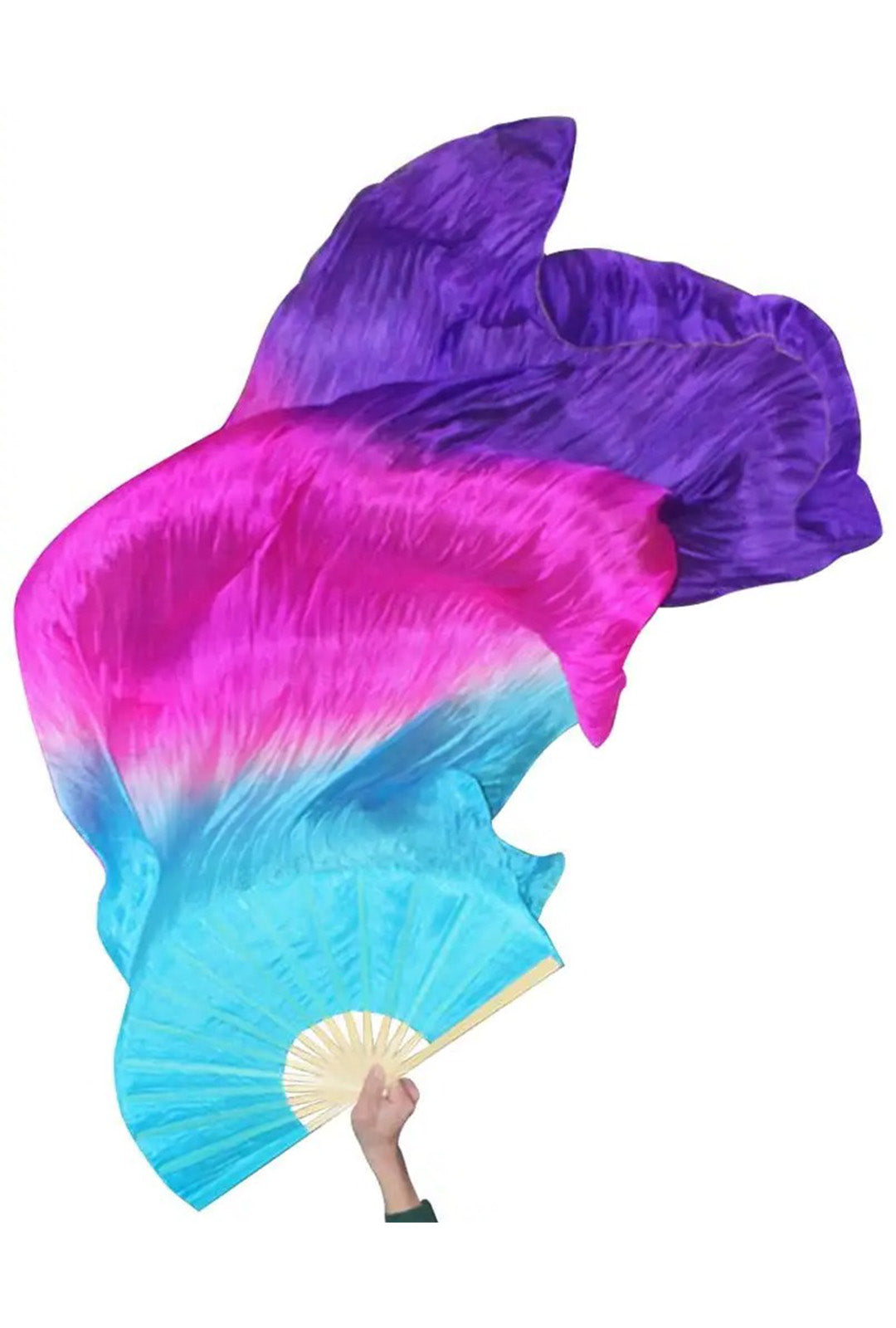 Gradient Purple Pink & Blue Fan Veils