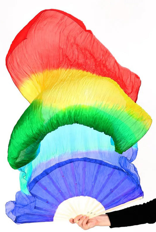 Gradient Rainbow Fan Veils