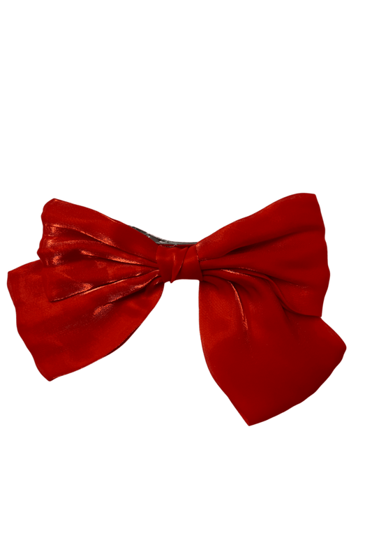 Large Red Satin Coquette Bow