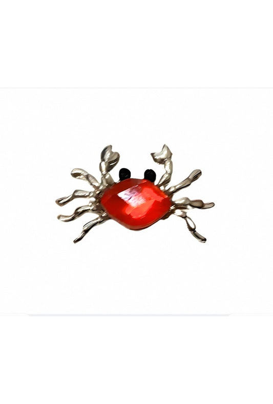 Red Crab Brooch