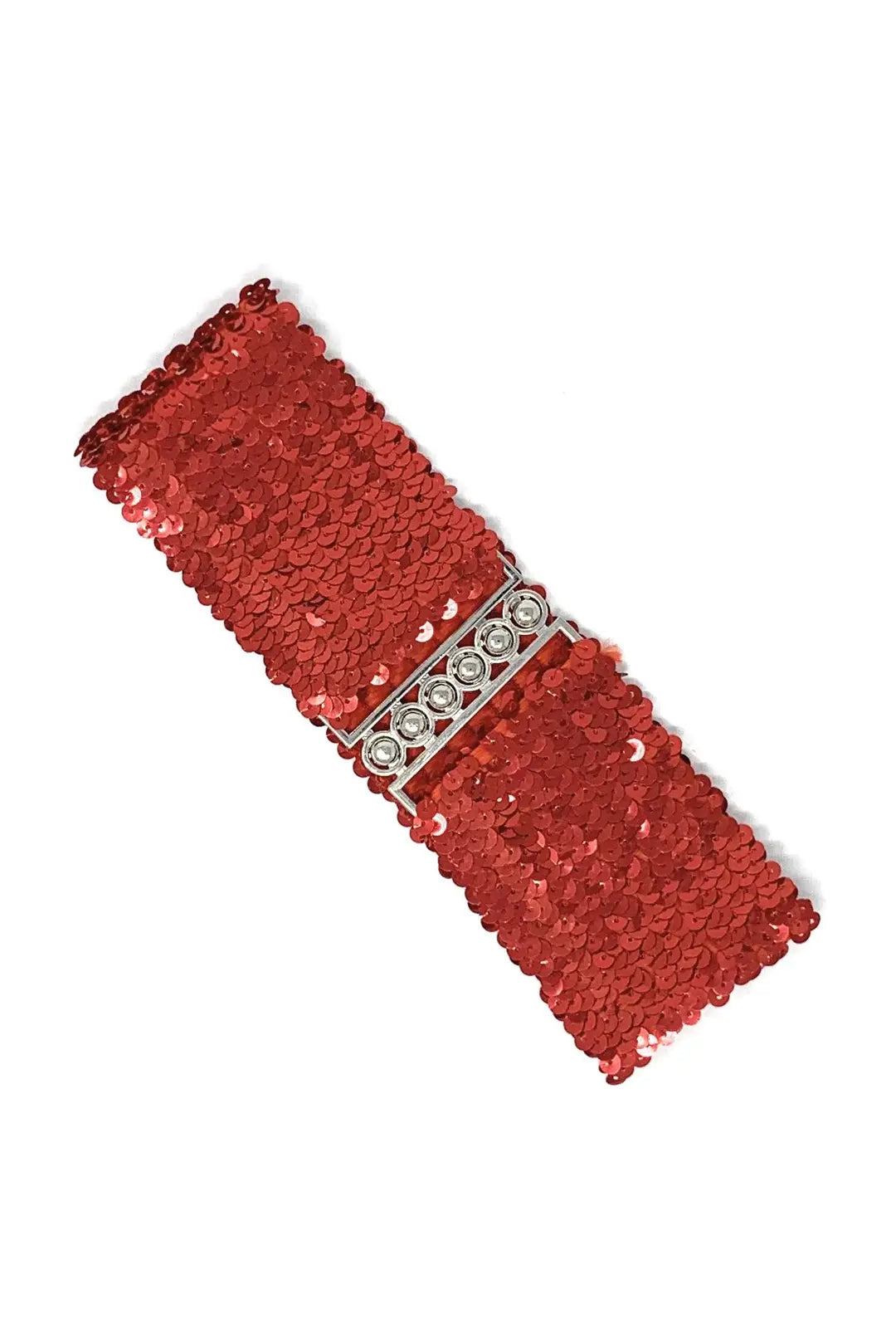 Red Sequin Stretch Disco Belt