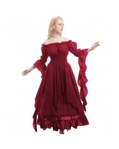 Burgundy Medieval Renaissance Dress