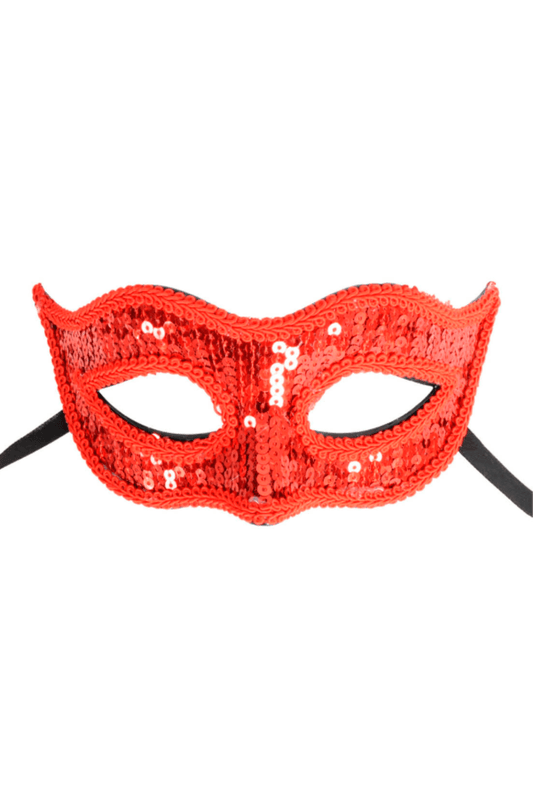 Red Sequin Masquerade Mask