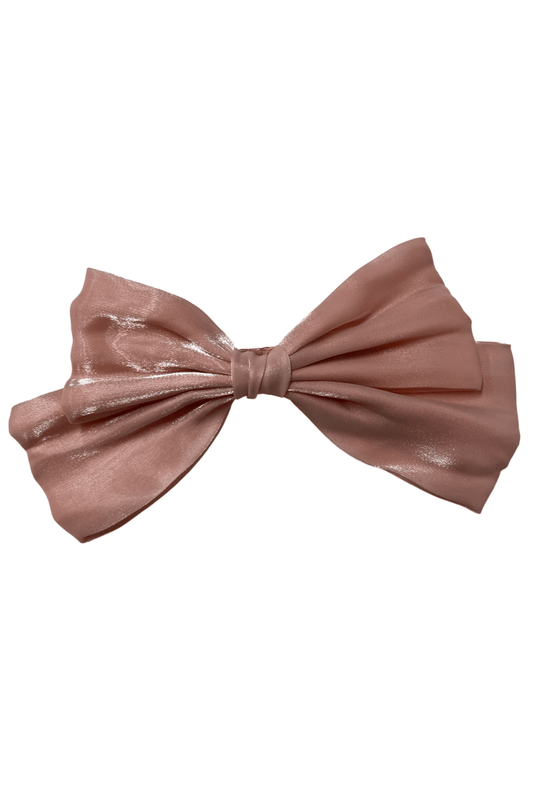 Large Salmon Satin Coquette Bow