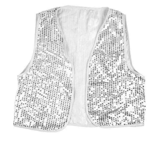 Silver Sequin Vest