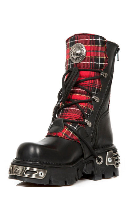 PRE-ORDER M-391T-S1 New Rock Tartan Boots