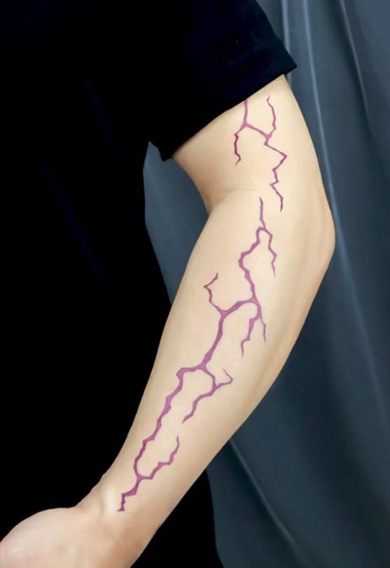 Kpop Demon Hunters Purple Veins Temporary Tattoo