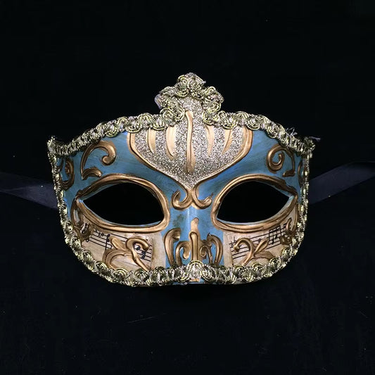 Light Blue Venetian Masquerade Mask