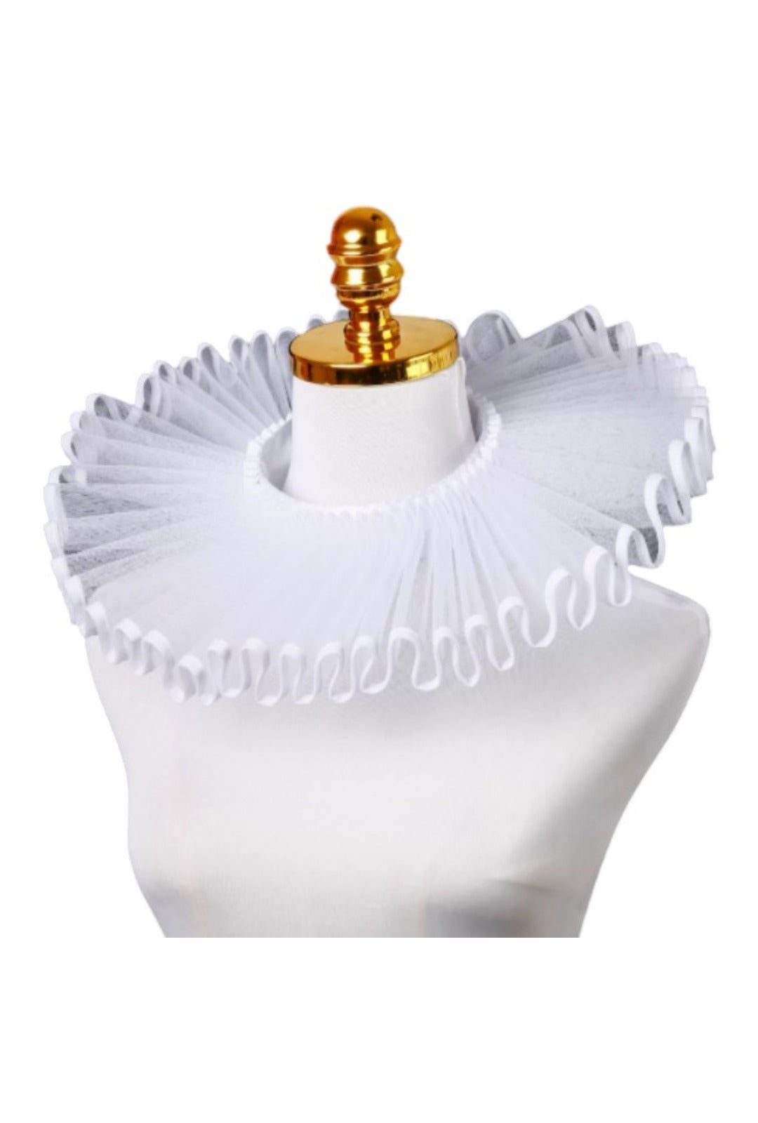 White Clown Ruffle Collar