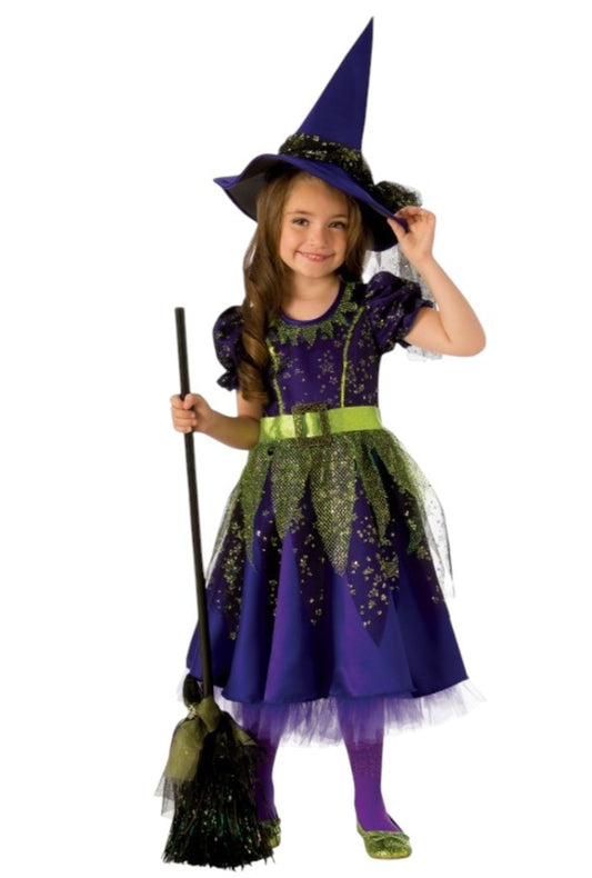 Kids Purple and Gold Twilight Witch Costume