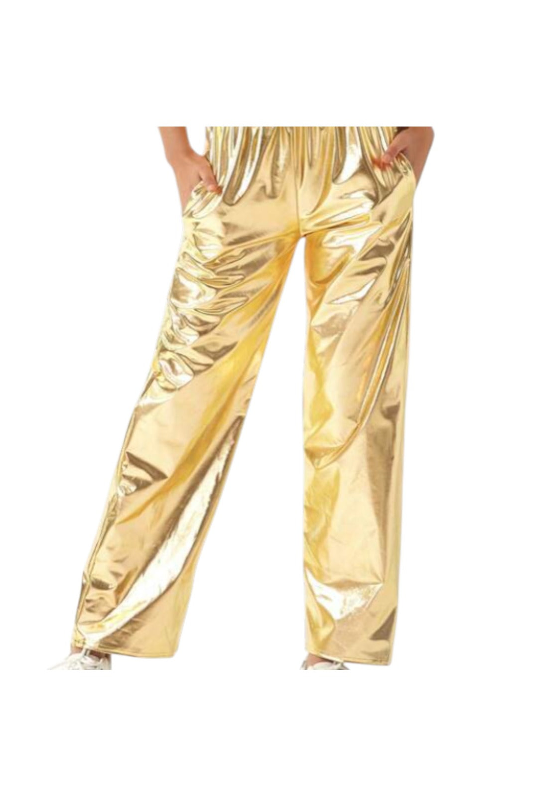 Metallic Gold Wide Leg Pants