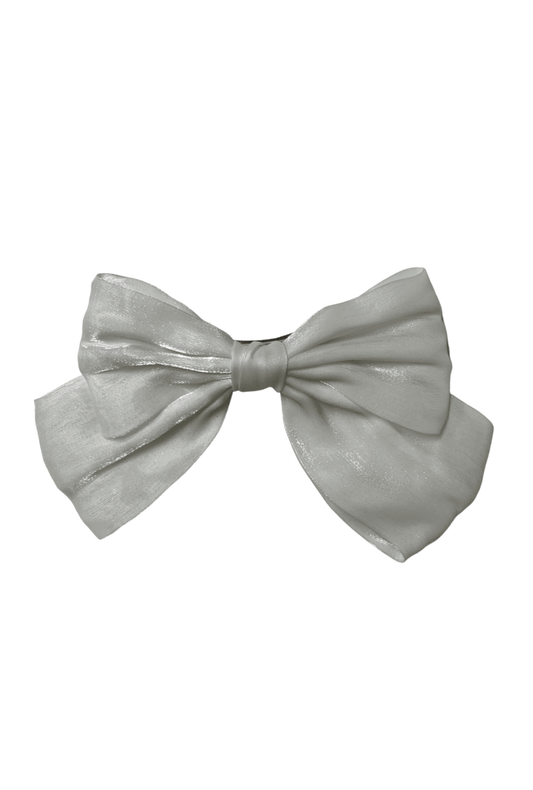 Large White Satin Coquette Bow