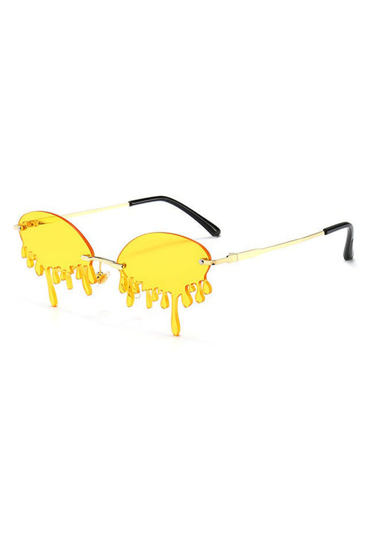 Fashion Yellow Drip Sunglasses