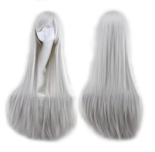 Silver Grey Long Straight Cosplay Wig