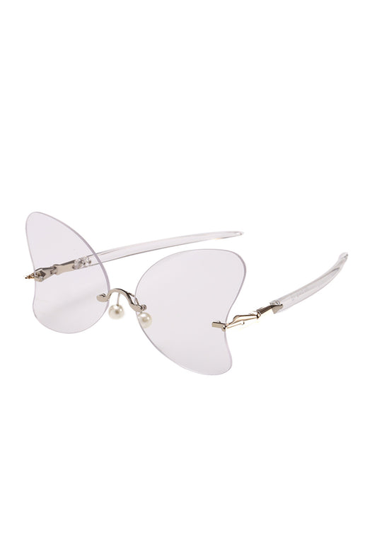 Fashion Clear White Winged Glasses