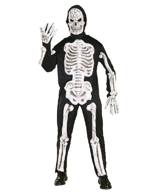 Adult Skeleton Suit with Mask Costume