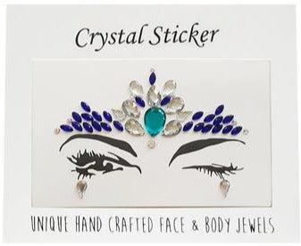 Astonishing Azure Crystal Face & Body Jewels