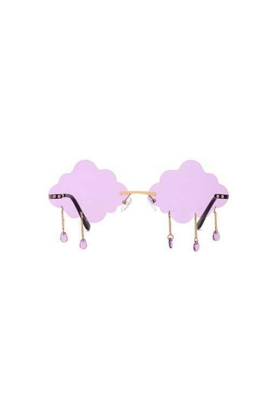 Purple Rimless Cloud Drop Glasses