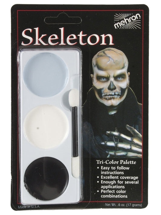 Tri-Colour Makeup Palette: Skeleton