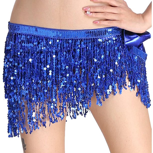 Royal Blue Sequin Wrap Around Skirt