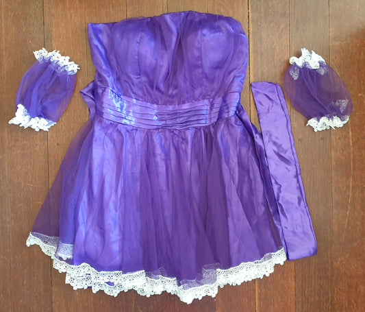 Purple Tulle Mini Oktoberfest Dress