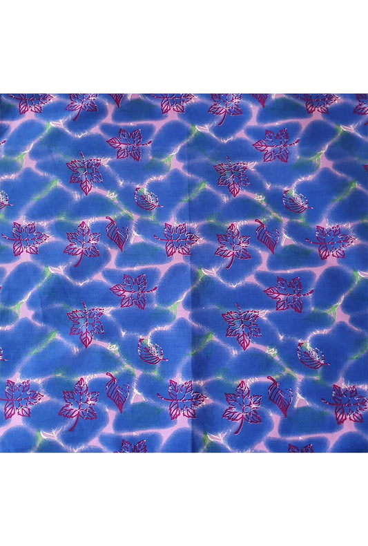 Tie Dye With Leaf Pattern Print Bandana