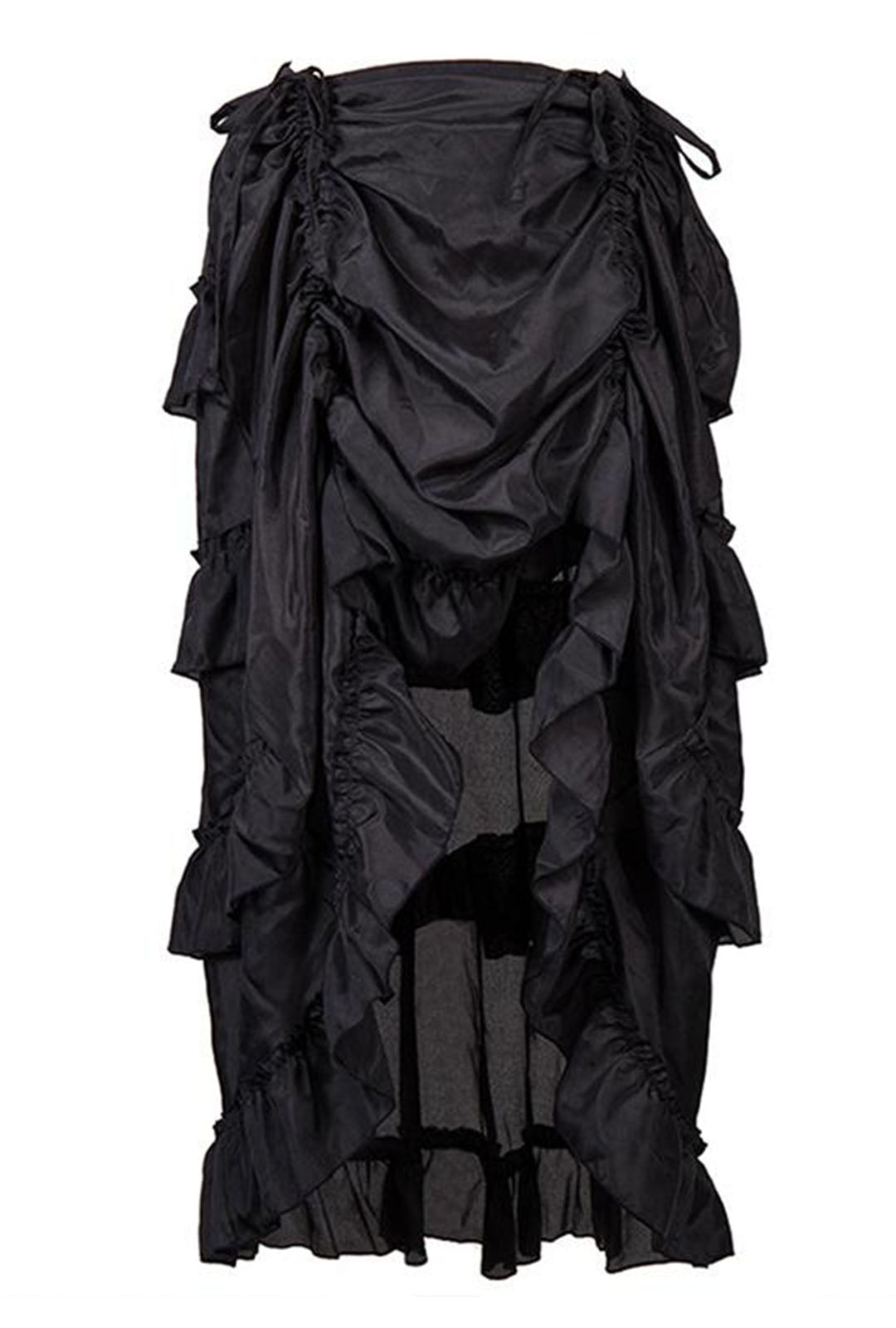 Black High-Low Steampunk Skirt
