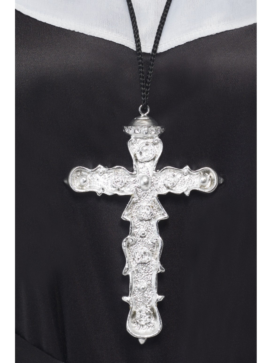 Ornate Silver Cross Necklace