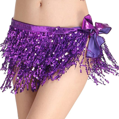 Purple Sequin Wrap Around Skirt