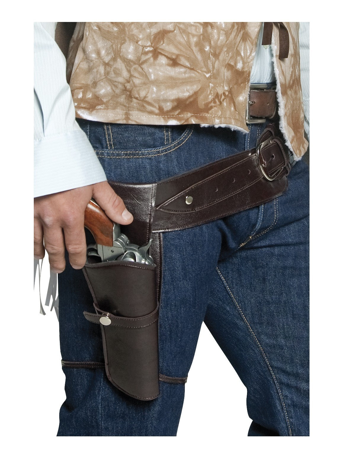 Brown Cowboy Gun Holster Belt
