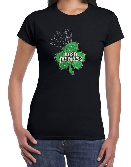 Glitter Rhinestone Irish Princess T-Shirt