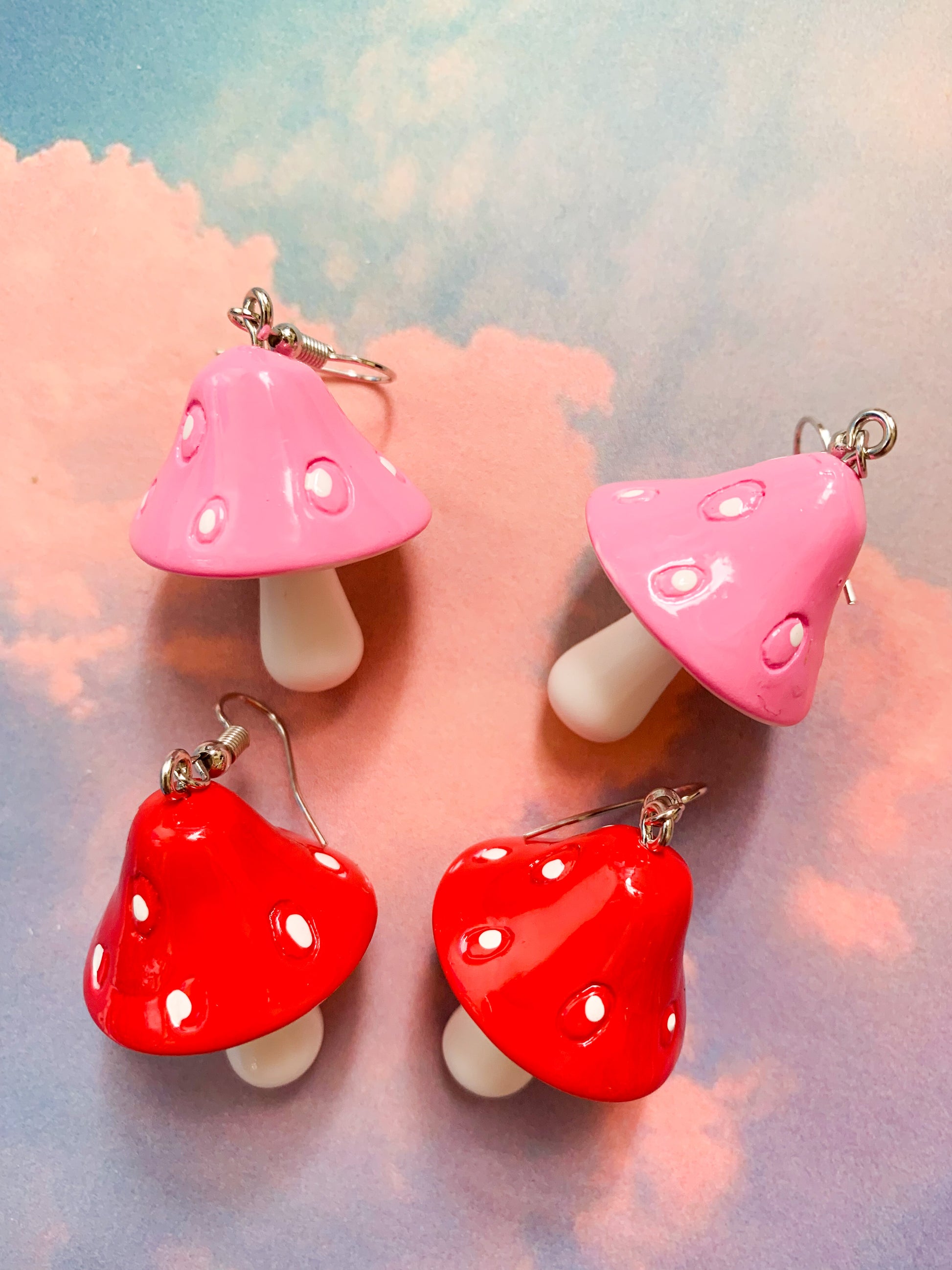Red Mushroom Earrings Perth Hurly-Burly - Main Image