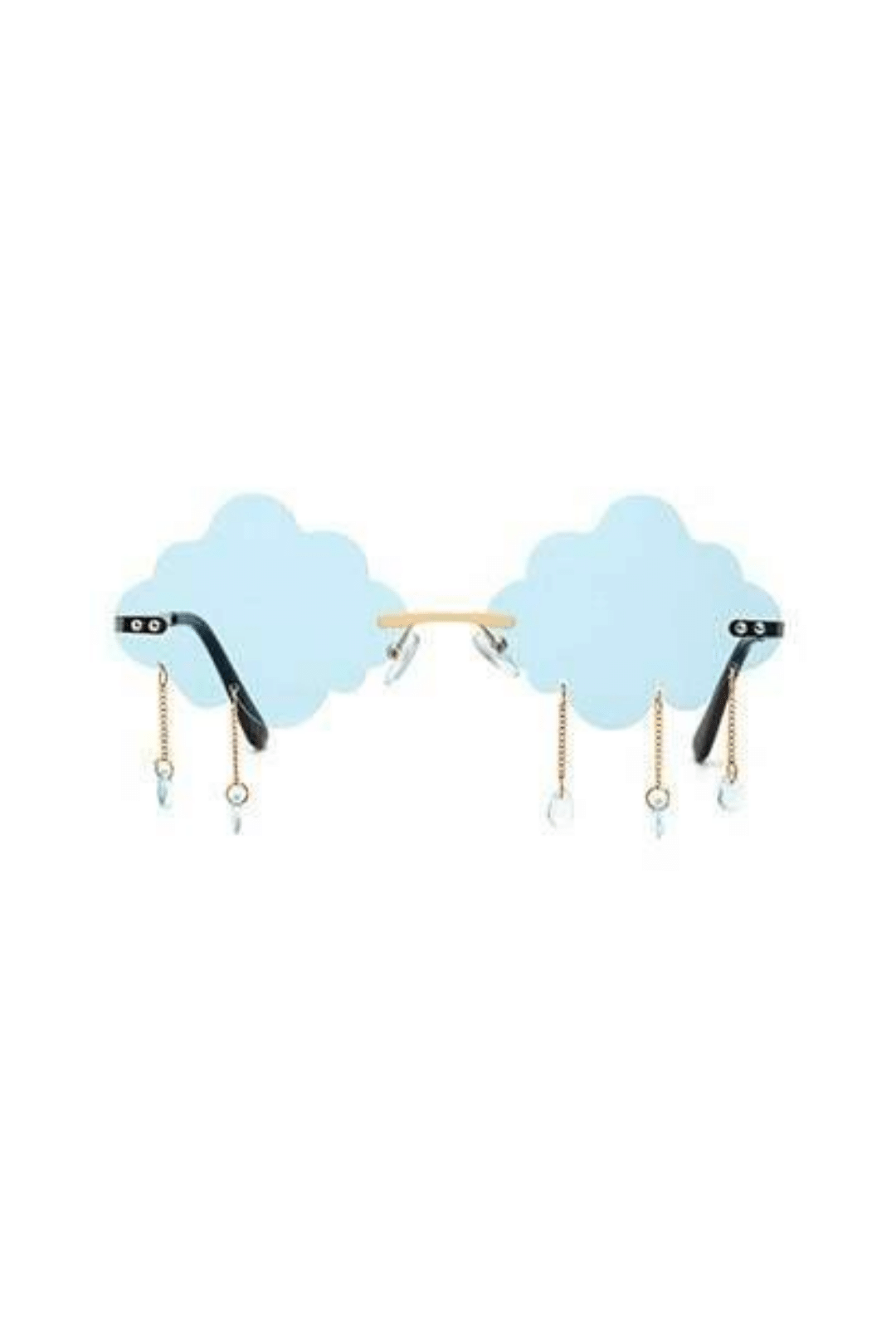 Light Blue Rimless Cloud Drop Glasses