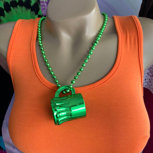Saint Patrick's Day Shot Glass Necklace