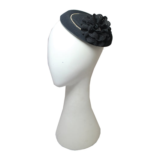 Black Fascinator with Diamantes