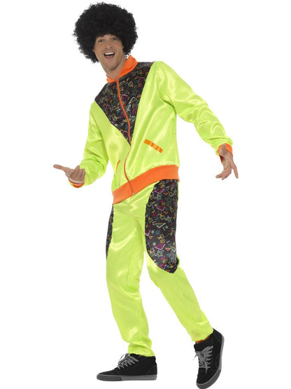 Men's Retro 80's Neon Green Shell Suit