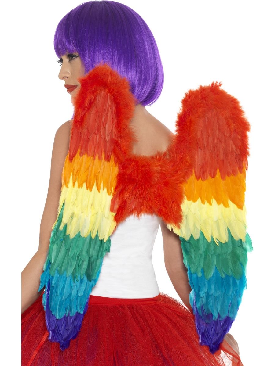Rainbow Feathered Wings