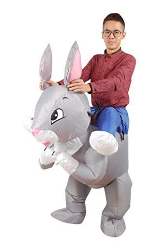 Inflatable Grey Bunny Rabbit Costume