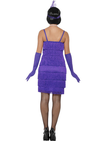 Short Purple 1920's Fringed Dress