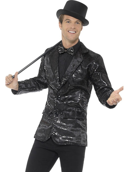 Men's Black Sequin Jacket