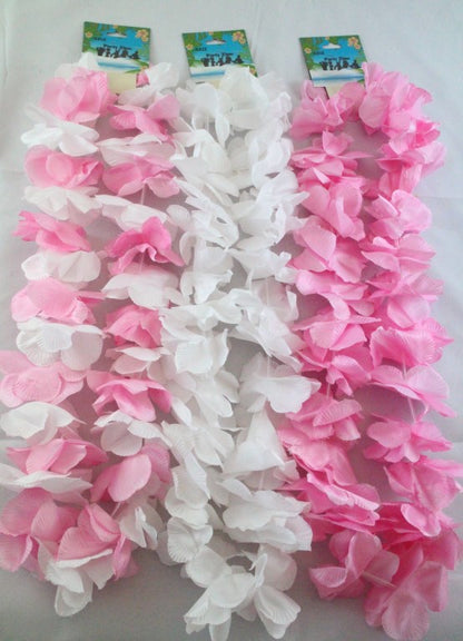 Pink and White Hawaiian Lei