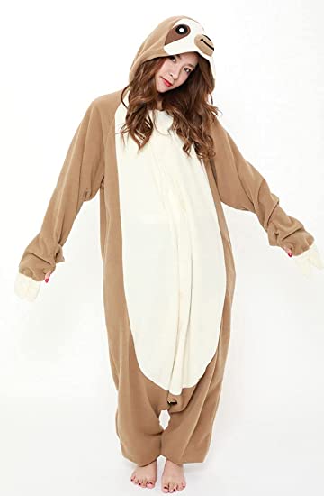 brown sloth onesie fleece happy sloth zootopia costume snug sleepwear