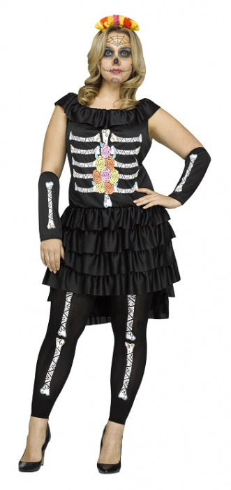 Plus Size Day of the Dead Ladies Costume