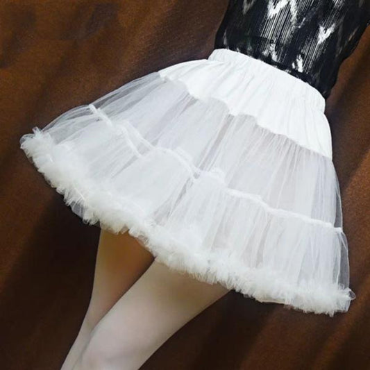 Deluxe Two Tiered White Petticoat